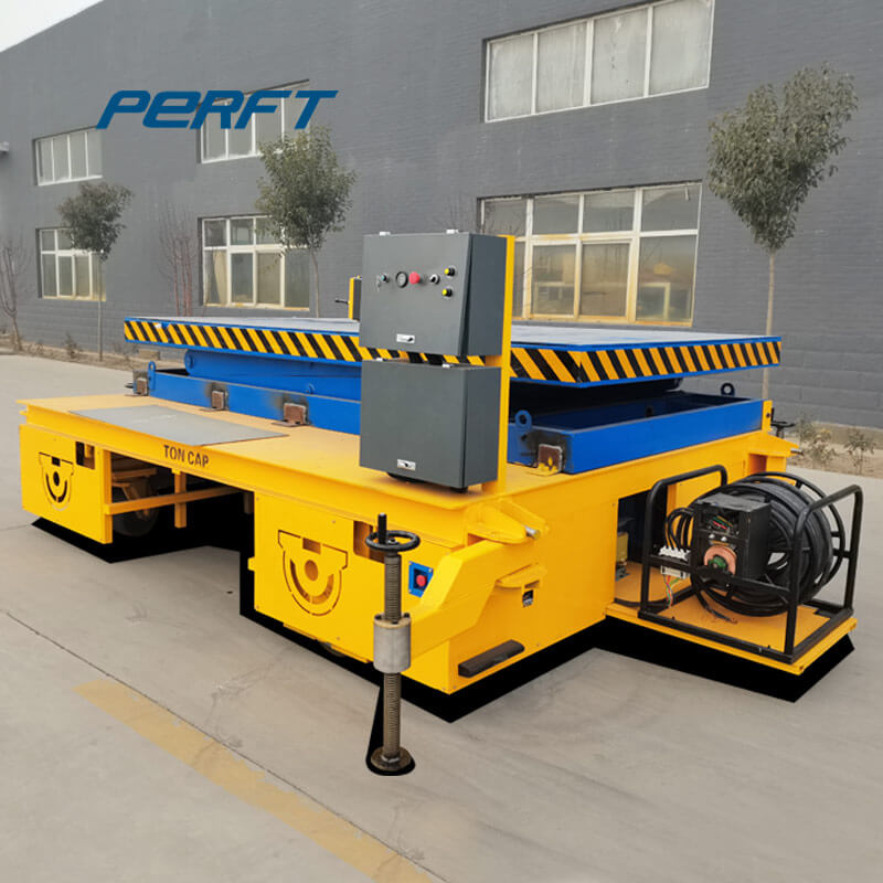 cylinder objects trackless transfer cart 100t bearing power v frame customized size